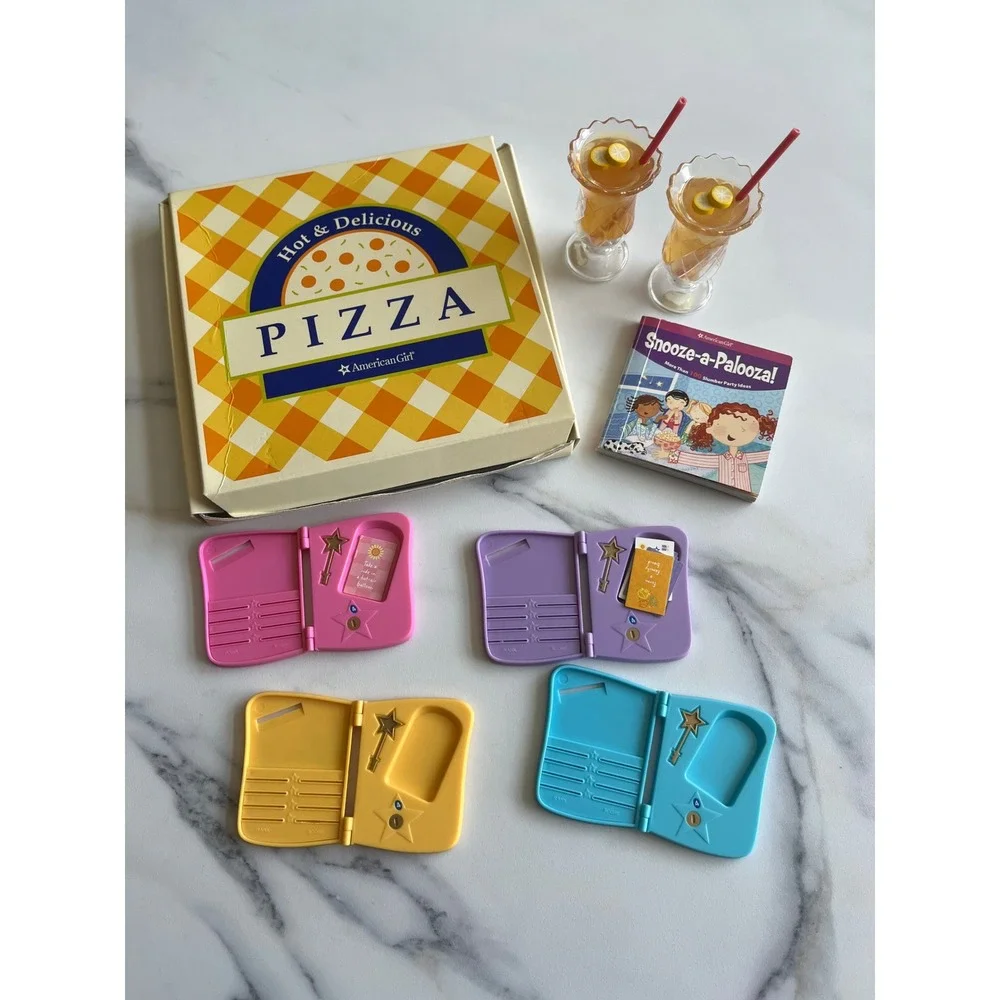American Girl Sleepover Food and Fun Set WITH AG 300 Wishes Game